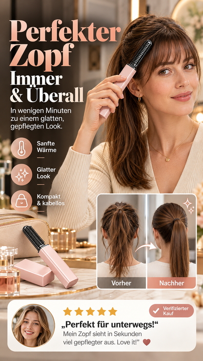 🏆 Letzter Tag: 50 % Rabatt! 👩 Stylen Sie Ihr Haar in Sekundenschnelle! Kreieren Sie jederzeit und überall wunderschöne Frisuren. 💁 Tragbarer, kabelloser Mini-Ponykamm