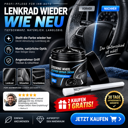 🔧🛞 Lenkrad-Reparaturcreme – Kratzer & Abnutzung verschwinden – ohne Werkstatt! ✨