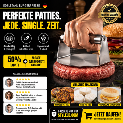 🍔🛡️ Burgerpresse – antihaft, langlebig & einfach zu reinigen – perfekte Patties! 🌟