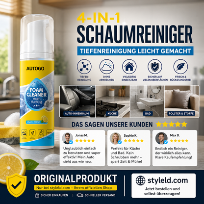 🛡️ LIMITED-TIME 50% RABATT! ✨ Leistungsstarker Schaumreiniger – Vielseitig, 150 ml ✨