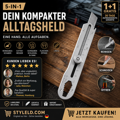 🔪 KAUFE 1, ERHALTE 1 GRATIS! 🛡️ Mehrzweck-Schnappmesserklinge – Einziehbar, Taschensicher & Ergonomischer Griff ⚙️📦