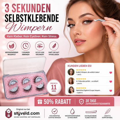🥳In Vorbereitung auf die Feiertage-Wiederverwendbare Selbstklebende Wimpern