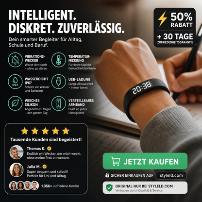 ⌚ 50% RABATT! 🏋️ SmartSense Smartband – Fitness-Tracking, Schrittzähler – Ideal für Aktivität & Gesundheit im Alltag 💪