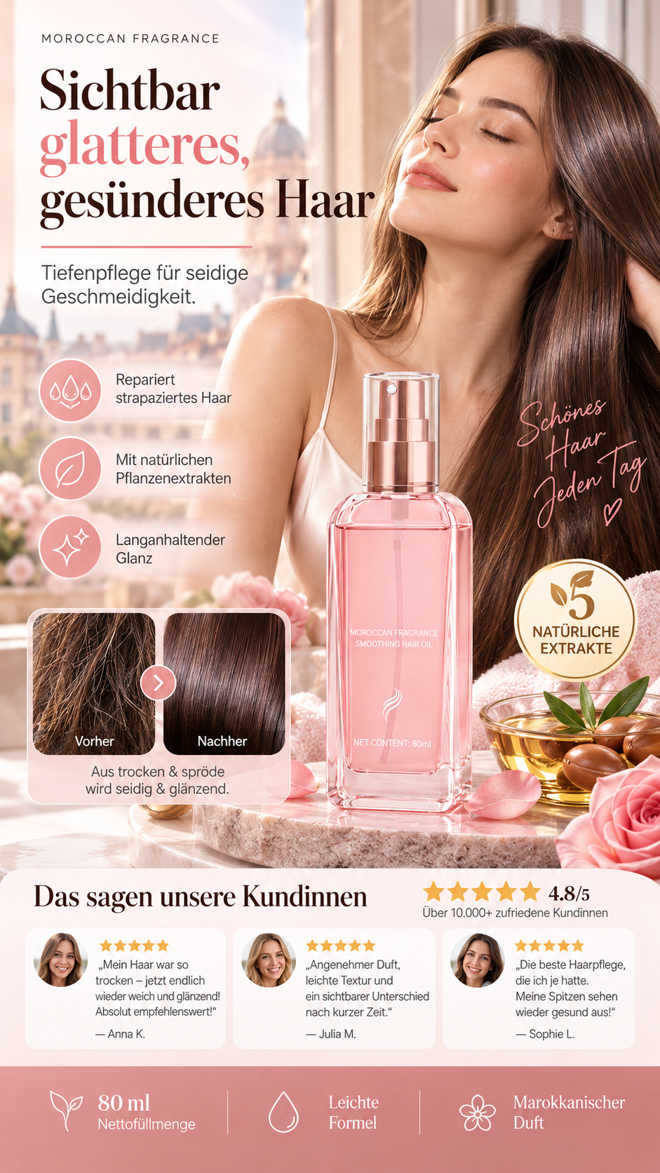 Haaröl-Spray mit marokkanischem Duft-Gcom