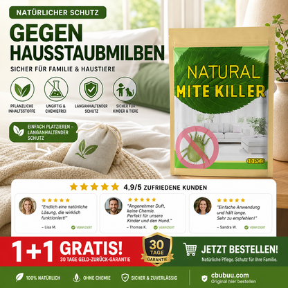 🧴🔥 HEISSER VERKAUF! Natürliches Milbenbekämpfungssäckchen – Pflanzlich, geruchsneutral & langanhaltend – Perfekt für Matratze, Sofa, Teppich & Kleiderschrank – Schützt Allergiker & Haushalt ✨