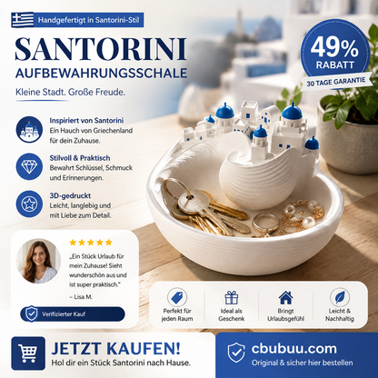 🌊 Letzter Tag – 50 % Rabatt auf die Santorini-Schale