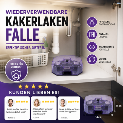 🥳HEISSER SALE 2026🥳💞50.000+ VERKAUFT!❤️🚫 Wiederverwendbare Kakerlakenfalle