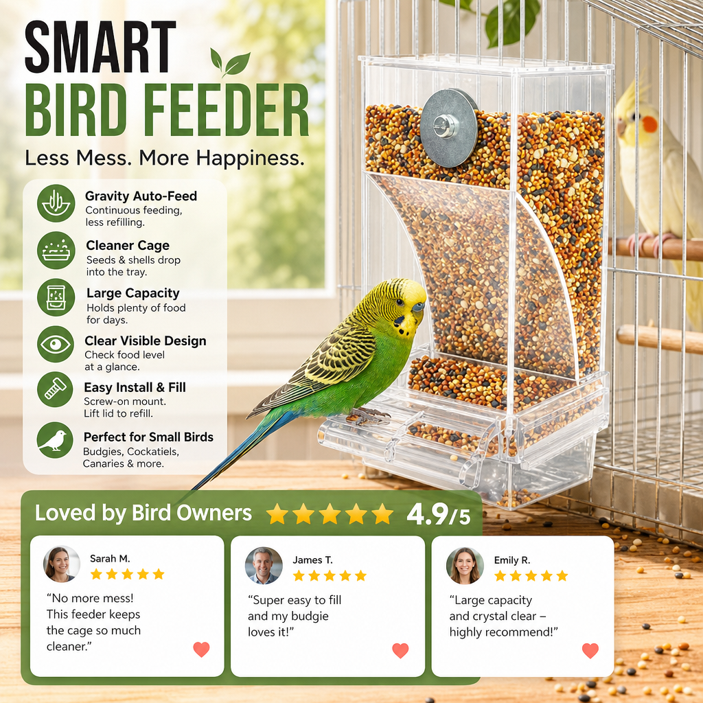 🎉 Zeitlich begrenztes Angebot: 50 % Rabatt 🐦 Automatisches Vogelfutterhaus – keine Kleckerei