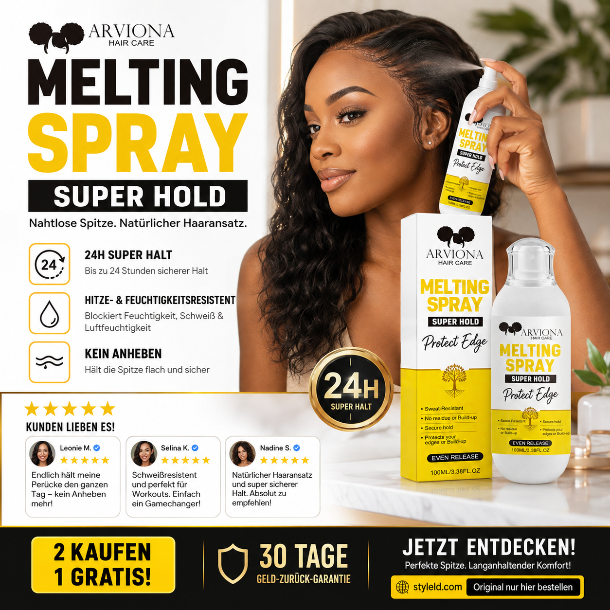 Stark Haftender Lace Melting Spray