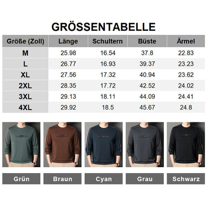 🎅🎄 Weihnachtsaktion - 50% Rabatt 🔥 Pullover mit langen Ärmeln und Rundhalsausschnitt für Herren