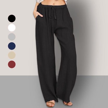 🔥👗LETZTER TAG – 49% OFF Bequeme Leinen-Baumwoll-Hosen für Damen, luftig & elegant ☀️🌿 Perfekt für Sommer, Homeoffice & Reisen – atmungsaktiv, weite Bein-Passform