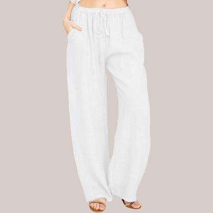 🔥👗LETZTER TAG – 49% OFF Bequeme Leinen-Baumwoll-Hosen für Damen, luftig & elegant ☀️🌿 Perfekt für Sommer, Homeoffice & Reisen – atmungsaktiv, weite Bein-Passform