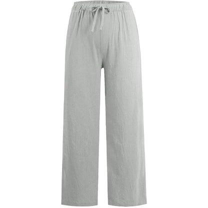🔥👗LETZTER TAG – 49% OFF Bequeme Leinen-Baumwoll-Hosen für Damen, luftig & elegant ☀️🌿 Perfekt für Sommer, Homeoffice & Reisen – atmungsaktiv, weite Bein-Passform