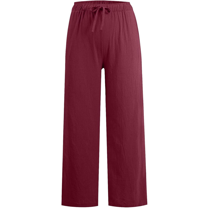 🔥👗LETZTER TAG – 49% OFF Bequeme Leinen-Baumwoll-Hosen für Damen, luftig & elegant ☀️🌿 Perfekt für Sommer, Homeoffice & Reisen – atmungsaktiv, weite Bein-Passform