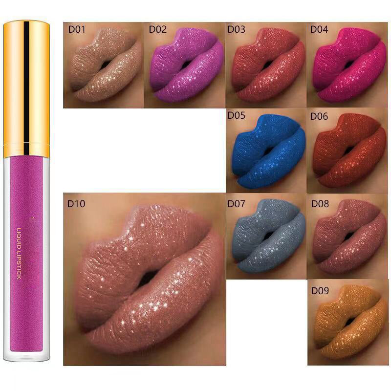 💄1 KAUFEN, 1 GRATIS🎁Metallischer flüssiger Diamant-Glitter-Lippenstift