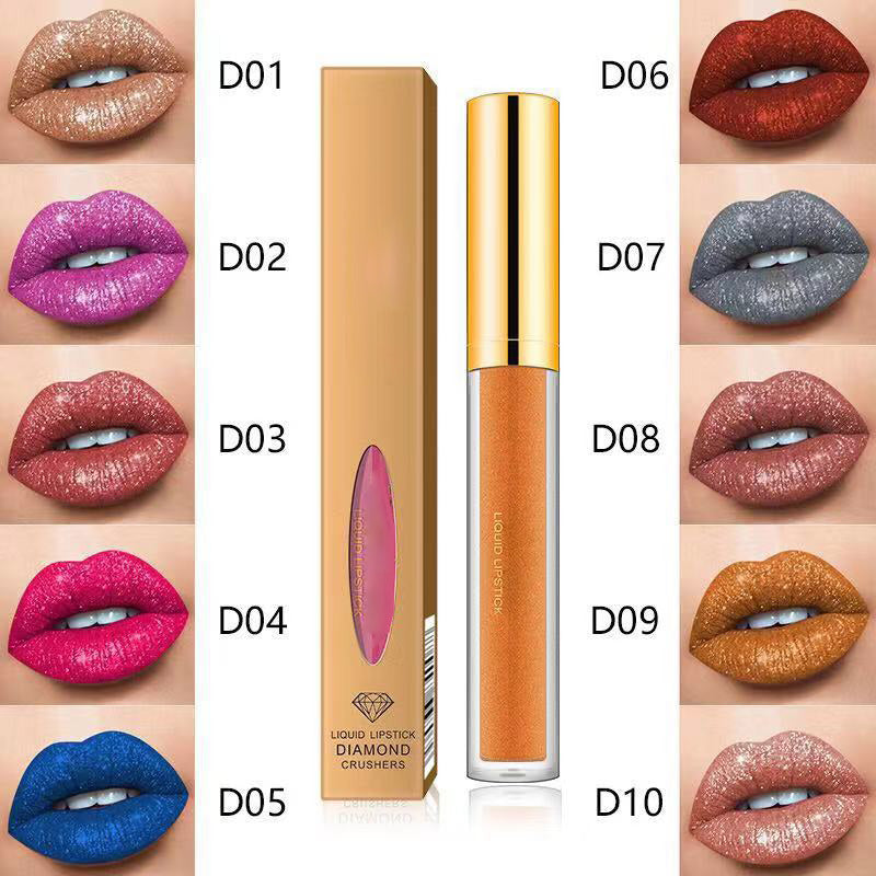 💄1 KAUFEN, 1 GRATIS🎁Metallischer flüssiger Diamant-Glitter-Lippenstift