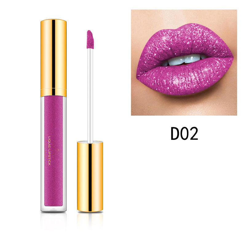 💄1 KAUFEN, 1 GRATIS🎁Metallischer flüssiger Diamant-Glitter-Lippenstift