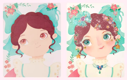 👑 50% RABATT SONDERANGEBOT! ✨ 3-in-1 Prinzessin Ankleid- & Schminkset - Enthält Kronen, Zauberstäbe & Schminke für Kreative Rollenspiele 🧚‍♀️✨