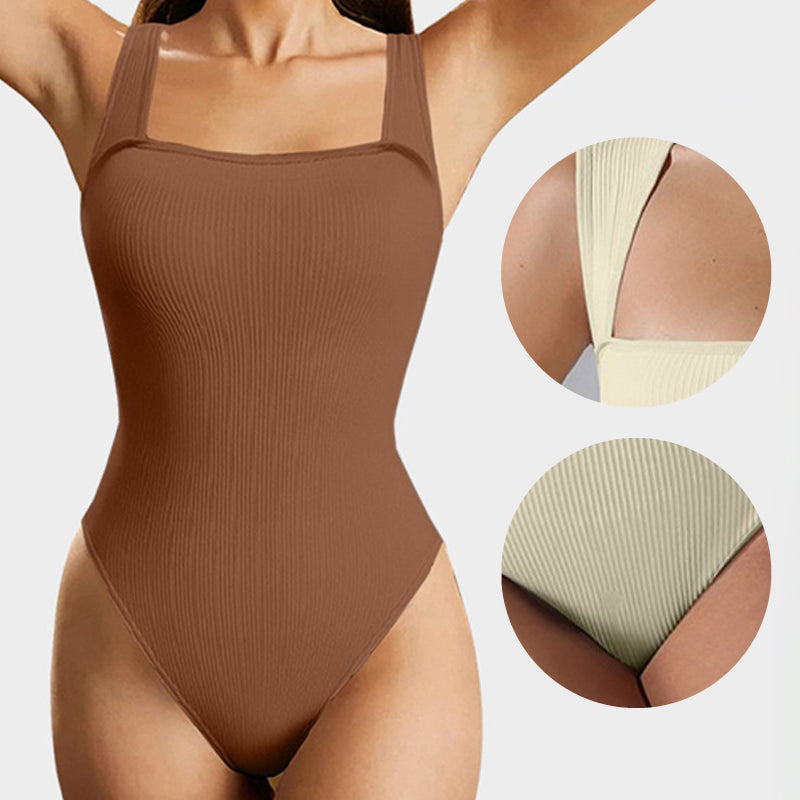 Ärmelloser Träger-Bodysuit mit quadratischem Ausschnitt für Damen