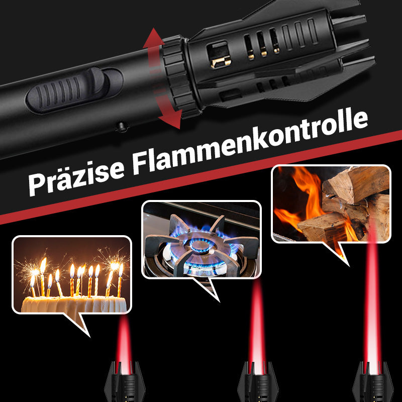 🎁Cooles Lichtschwert-Styling🎁Multifunktionales, großes, winddichtes Schweißbrenner-Feuerzeug