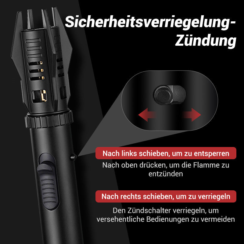 🎁Cooles Lichtschwert-Styling🎁Multifunktionales, großes, winddichtes Schweißbrenner-Feuerzeug