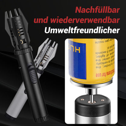 🎁Cooles Lichtschwert-Styling🎁Multifunktionales, großes, winddichtes Schweißbrenner-Feuerzeug