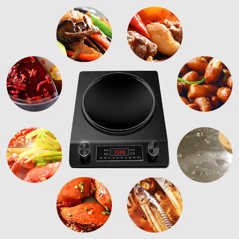 ⚡Zeitlich begrenztes Angebot von 49% - 3500 Watt Induktionskochfeld mit konkavem Design – 10 Temperaturstufen (200W-3500W), IPX4 wasserdicht, schnelles Aufheizen für alle Topfformen, inkl. Überhitzungsschutz