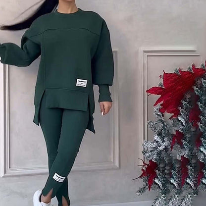 🔥Versandkostenfrei🧘‍♀️ Lässiges Sweatshirt-Leggings-Set – Ultraweiches Jersey, Moderne Passform & Perfekt für Alltag, Sport oder Entspannung 🏃‍♀️📦