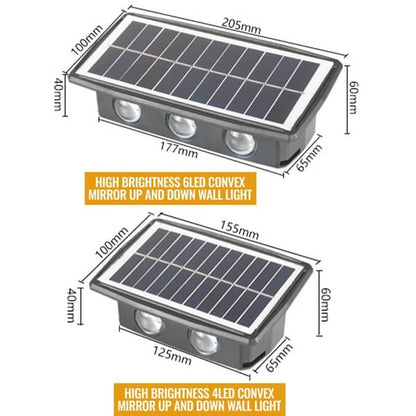 Solar-Wandleuchte für den Außenbereich