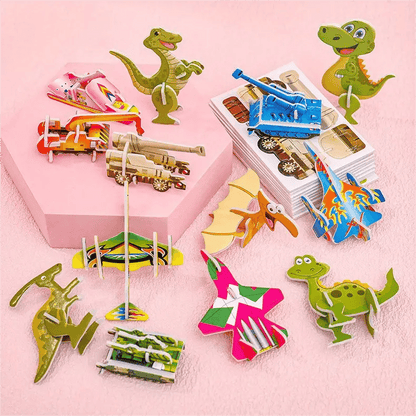 🧩 KAUFE 3, ERHALTE 4! ✨ 3D-Cartoon-Puzzle – 57 Teile mit Leuchtfarben, Fördert Kreativität & Räumliches Denken Bei Kindern Ab 4 Jahren 🎨