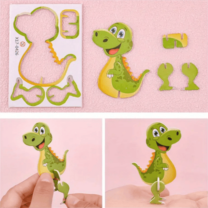 🧩 KAUFE 3, ERHALTE 4! ✨ 3D-Cartoon-Puzzle – 57 Teile mit Leuchtfarben, Fördert Kreativität & Räumliches Denken Bei Kindern Ab 4 Jahren 🎨