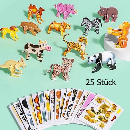 🧩 KAUFE 3, ERHALTE 4! ✨ 3D-Cartoon-Puzzle – 57 Teile mit Leuchtfarben, Fördert Kreativität & Räumliches Denken Bei Kindern Ab 4 Jahren 🎨