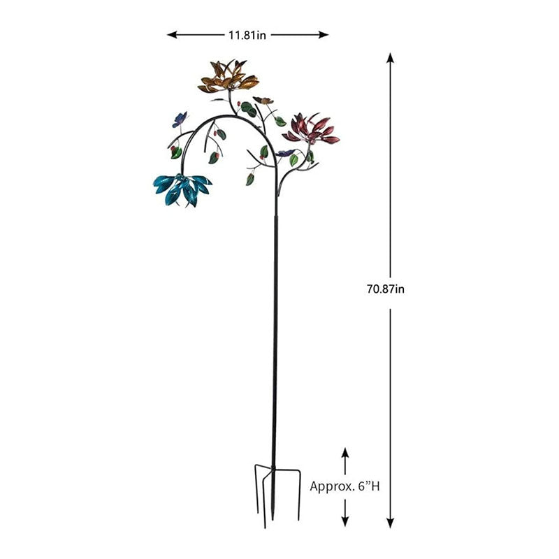 Simulierte Blume & Schmetterlinge Eisen Ornament für Garten