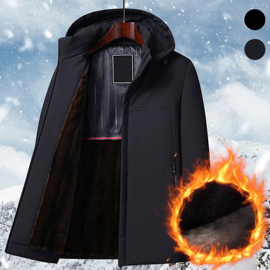 📢📢60 % RABATT !!🔥Dicker Thermo-Parka mit Kapuze für Herren⚡Kostenloser Versand