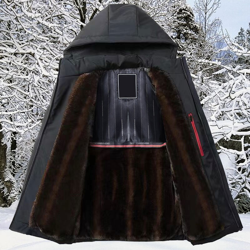 📢📢60 % RABATT !!🔥Dicker Thermo-Parka mit Kapuze für Herren⚡Kostenloser Versand