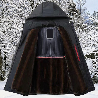 📢📢60 % RABATT !!🔥Dicker Thermo-Parka mit Kapuze für Herren⚡Kostenloser Versand