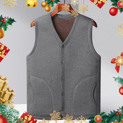 [warmes Geschenk] Herren-Winterweste aus Fleece, gepolstert und isoliert