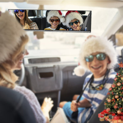 🚗👁️ Breiter, gebogener Auto-Rückspiegel – Weitwinkel-Sichtfeld, einfache Montage & universelle Passform (Sichereres Fahren mit besserer Sicht!)