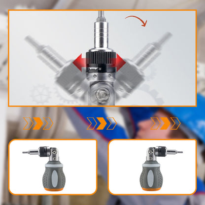 Vielseitiges 8-in-1-Set mit magnetischen Ratschen-Schraubendreherbits
