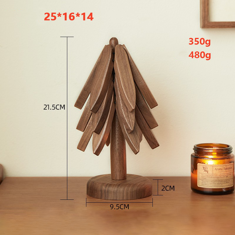 🧑‍🎄Heißer Weihnachtsverkauf🎄Isolierte Untersetzer Massivholz-Weihnachtsbaum-Untersetzer