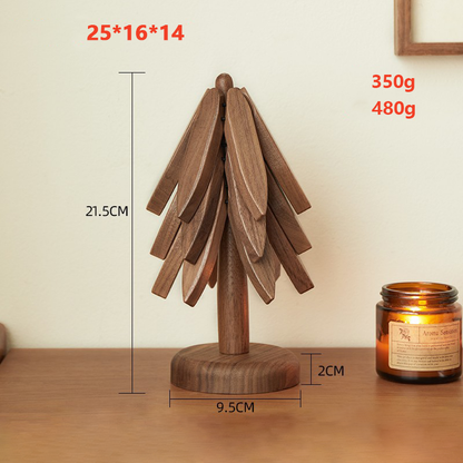 🧑‍🎄Heißer Weihnachtsverkauf🎄Isolierte Untersetzer Massivholz-Weihnachtsbaum-Untersetzer
