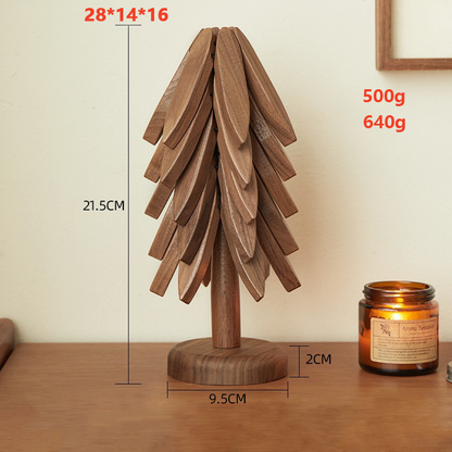 🧑‍🎄Heißer Weihnachtsverkauf🎄Isolierte Untersetzer Massivholz-Weihnachtsbaum-Untersetzer
