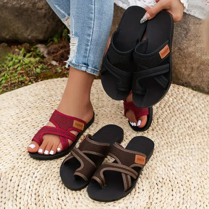 🏆Muttertagsspezial 50% Rabatt🩷Frauenkomfortnetz gleiten Sandalen
