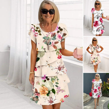 Kaskadenkleid mit Blumenmuster und mehreren Pflanzen💖💖Kaufen Sie 2 Gratisversand
