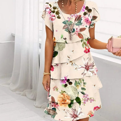 Kaskadenkleid mit Blumenmuster und mehreren Pflanzen💖💖Kaufen Sie 2 Gratisversand