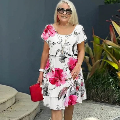 Kaskadenkleid mit Blumenmuster und mehreren Pflanzen💖💖Kaufen Sie 2 Gratisversand