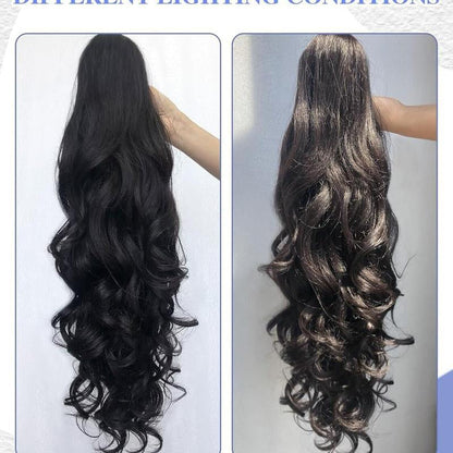 💜Zeitlich begrenzte Aktion 50 % Rabatt💜Clip-on-Haarverlängerung für welligen Pferdeschwanz