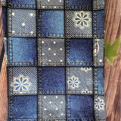 Patchwork-Damenhose mit weitem Bein