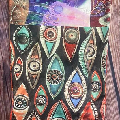 Patchwork-Damenhose mit weitem Bein