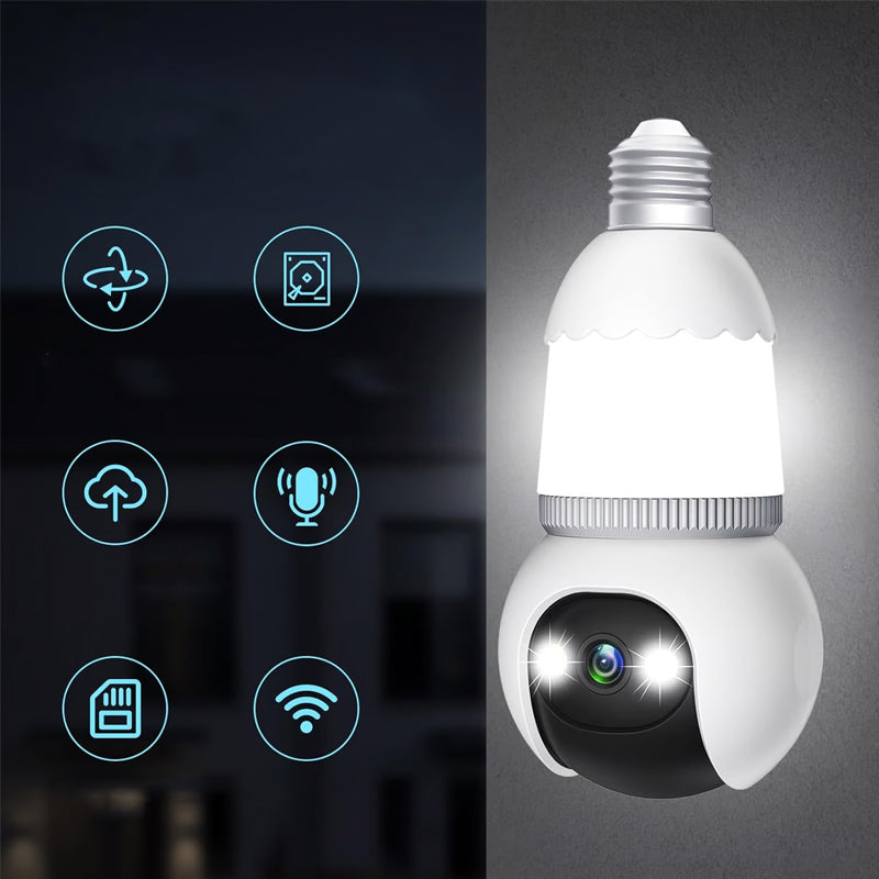 🌞Frühlingserwachen: 50% Rabatt!🏡360° Smart-Wächter: Kabellose HD Glühbirnen-Kamera mit App-Steuerung & Farbnachtsicht